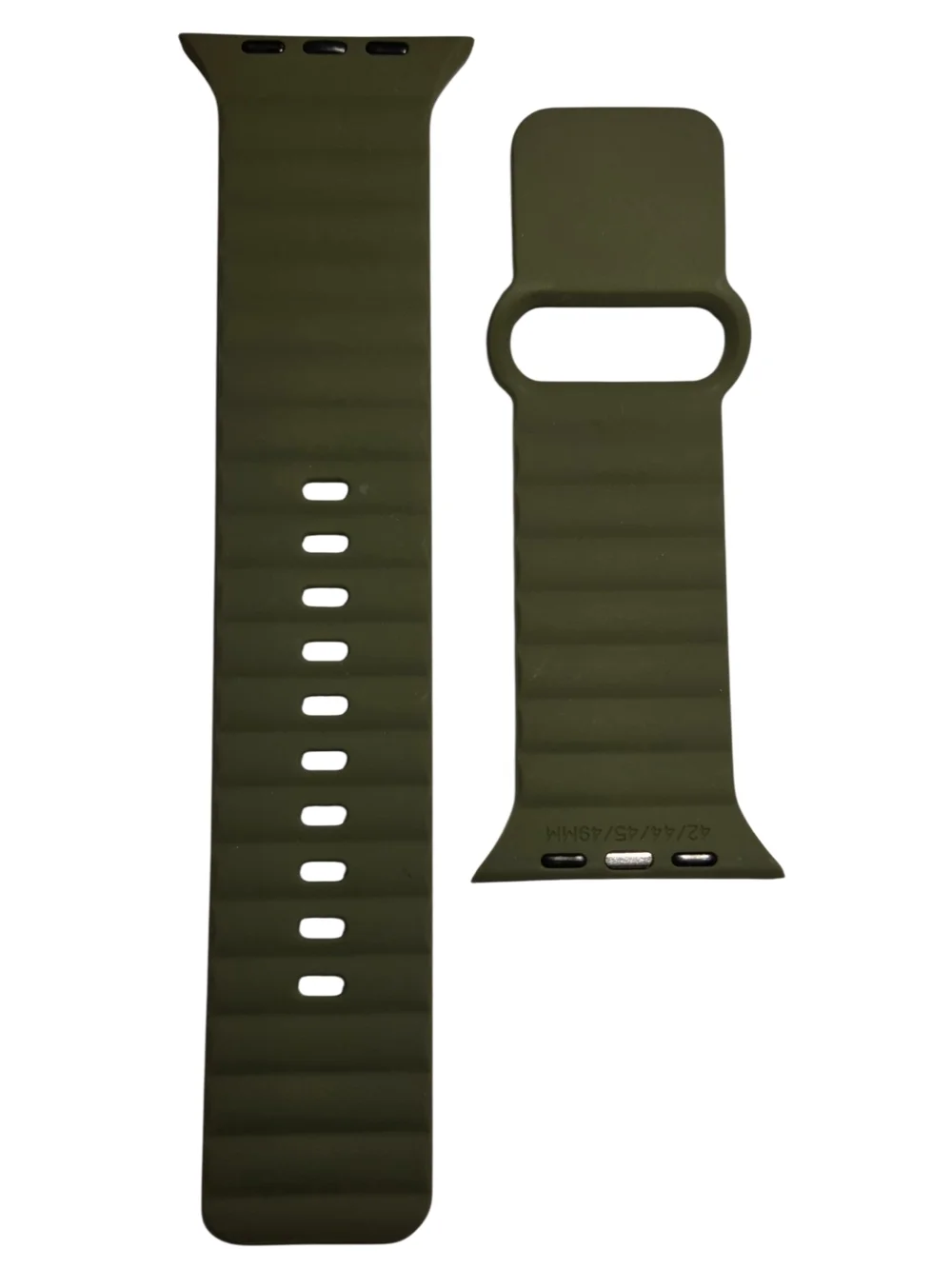 Set of 4 Black, Green, Orange, & Gray Wowstrap Replacement Watch Bands For Apple